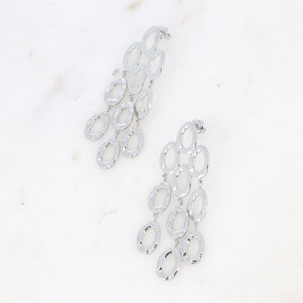 Boucles pendantes - bulles ovales ajourées