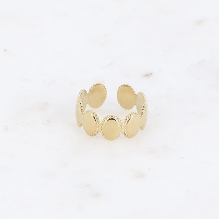 Bague - ovales aux contours effet perlé