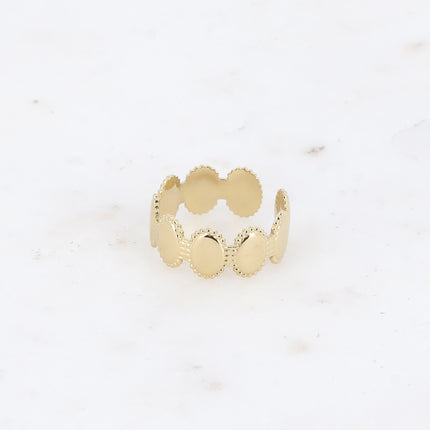 Bague - ovales aux contours effet perlé