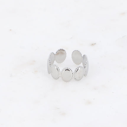 Bague - ovales aux contours effet perlé
