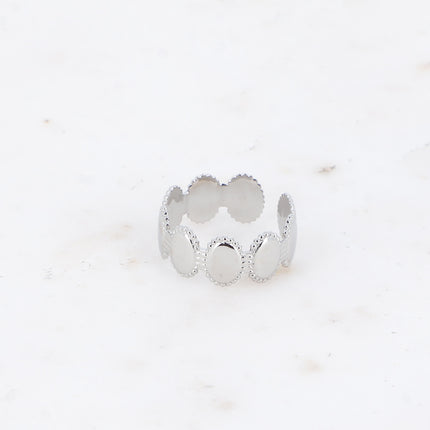 Bague - ovales aux contours effet perlé