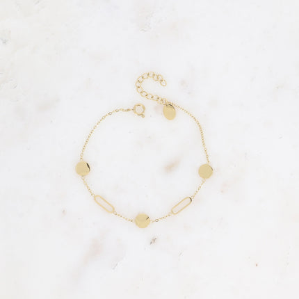 Bracelet Akasya - pastilles rondes et ovales allongés ajourés
