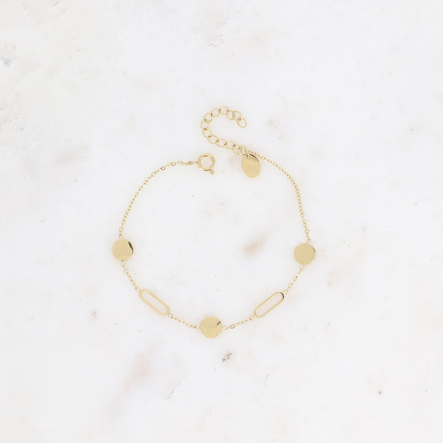 Akasya bracelet - round and elongated oval openwork discs