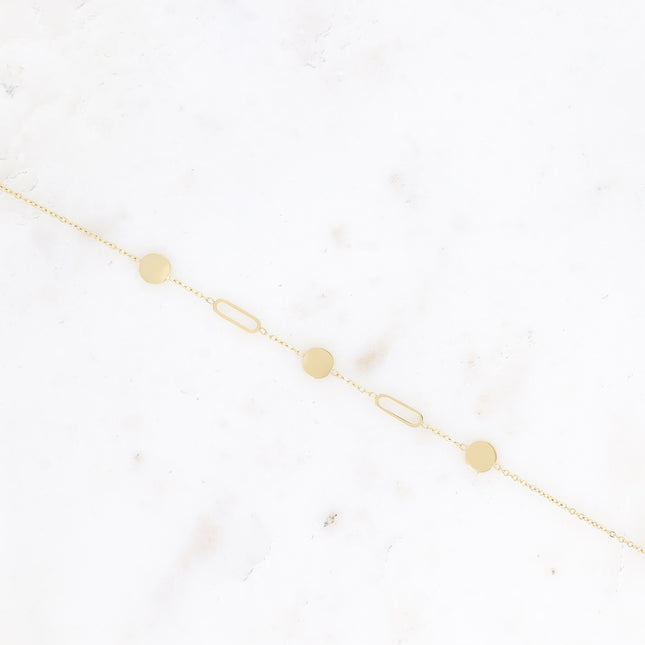 Akasya bracelet - round and elongated oval openwork discs