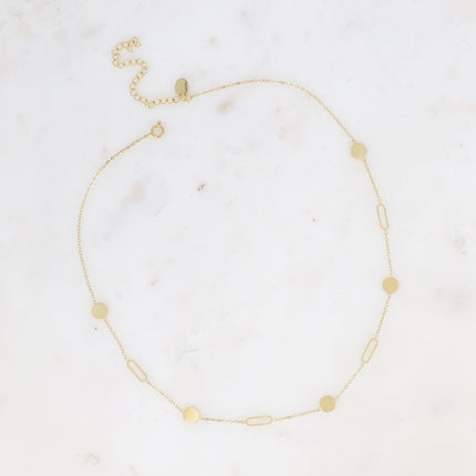 Collier Akasya - pastilles rondes et ovales allongés ajourés