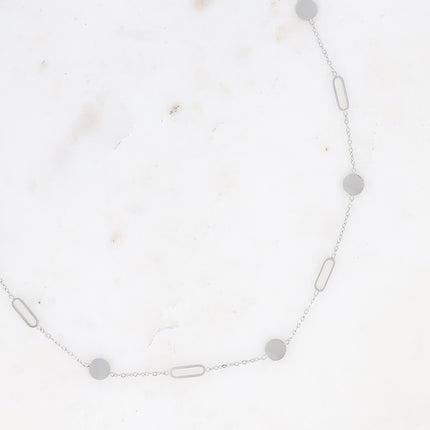 Collier Akasya - pastilles rondes et ovales allongés ajourés
