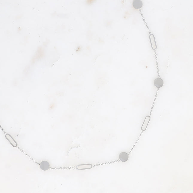 Collier Akasya - pastilles rondes et ovales allongés ajourés