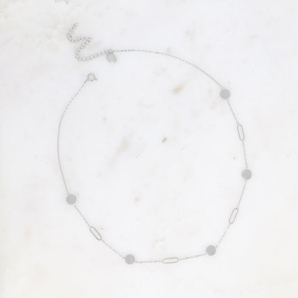 Collier Akasya - pastilles rondes et ovales allongés ajourés