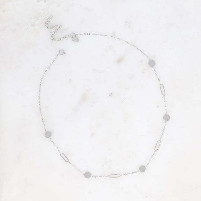 Collier Akasya - pastilles rondes et ovales allongés ajourés