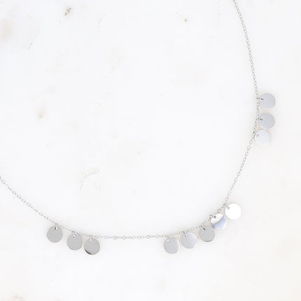 Collier - pampilles rondes plates