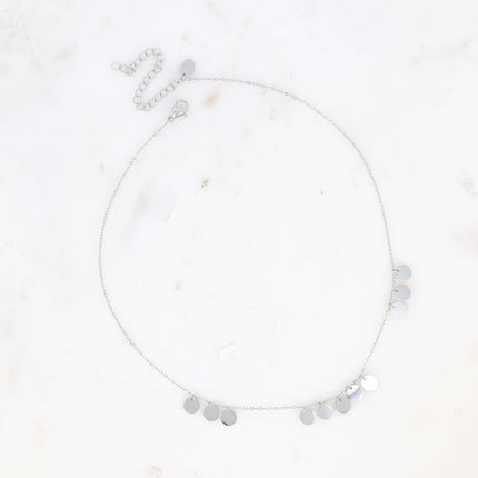 Collier - pampilles rondes plates