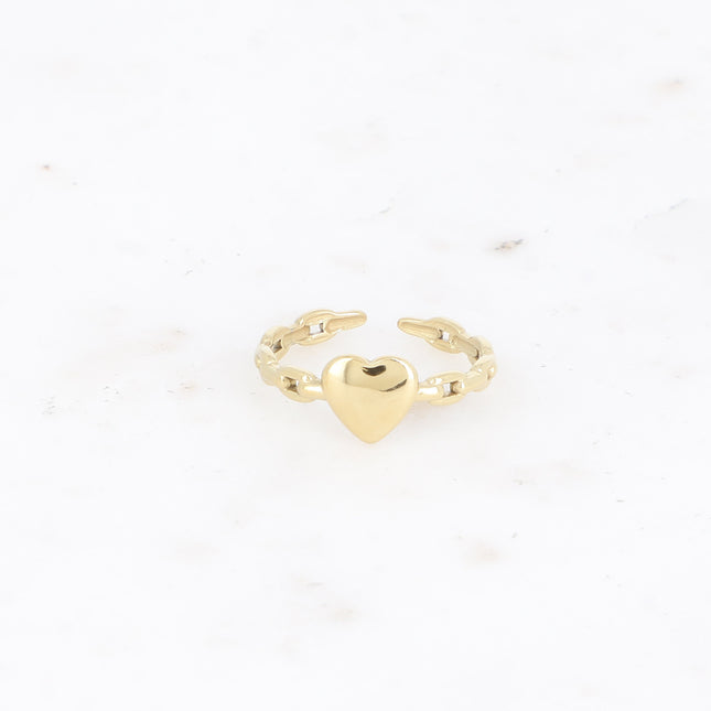 Ring - mesh and heart ring