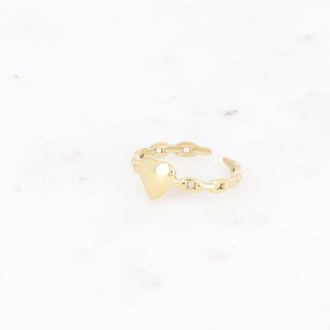 Ring - mesh and heart ring