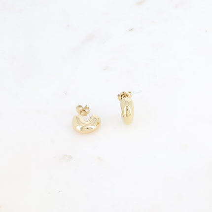Mini hoop earrings - thick half ring
