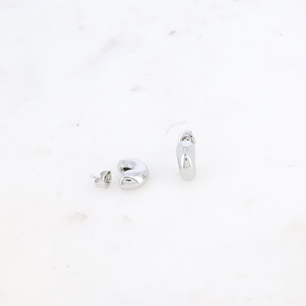 Mini hoop earrings - thick half ring