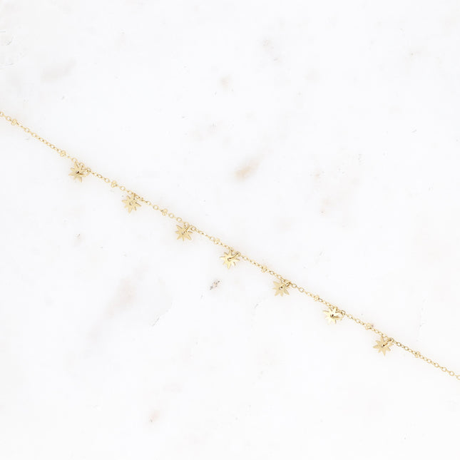 Bracelet - pampilles étoiles et chaîne avec boules