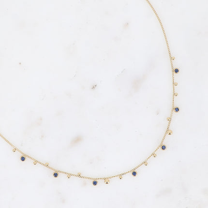 Collier Teyssa - boules et cristaux taillés