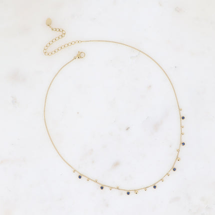 Collier Teyssa - boules et cristaux taillés