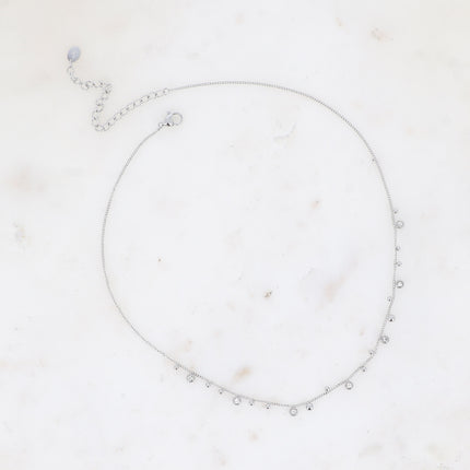 Collier Teyssa - boules et cristaux taillés