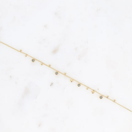Bracelet Teyssa - boules et cristaux taillés