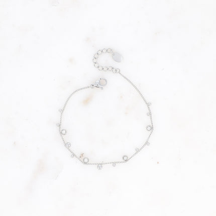 Bracelet Teyssa - boules et cristaux taillés