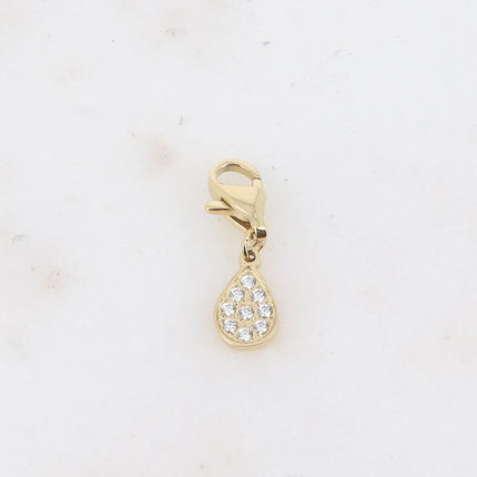 Charm - goutte sertie d'oxydes de zirconium