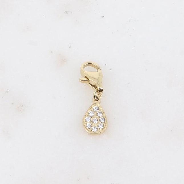 Charm - goutte sertie d'oxydes de zirconium