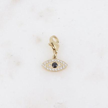 Charm Youlia - oeil serti d'oxydes de zirconium