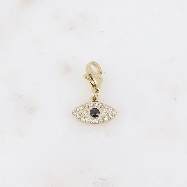 Charm Youlia - oeil serti d'oxydes de zirconium