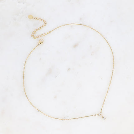 Collier - petit pendentif avec oxydes de zirconium