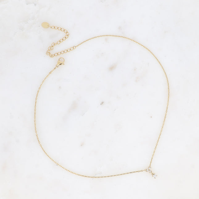 Collier - petit pendentif avec oxydes de zirconium