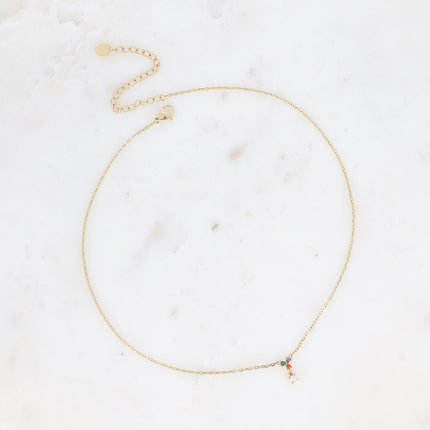 Collier - petit pendentif avec oxydes de zirconium