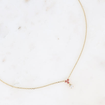 Collier - petit pendentif avec oxydes de zirconium