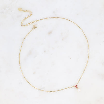 Collier - petit pendentif avec oxydes de zirconium