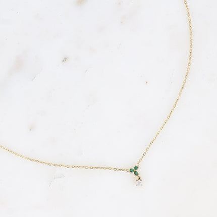 Collier - petit pendentif avec oxydes de zirconium