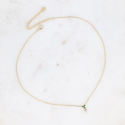 Collier - petit pendentif avec oxydes de zirconium