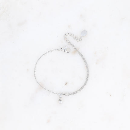 Bracelet - petit pendentif avec oxydes de zirconium
