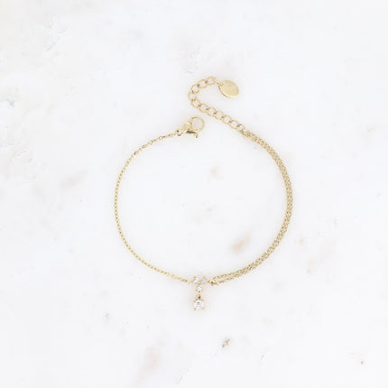 Bracelet - petit pendentif avec oxydes de zirconium