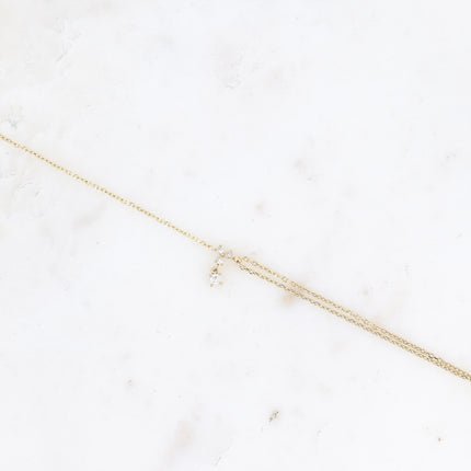 Bracelet - petit pendentif avec oxydes de zirconium