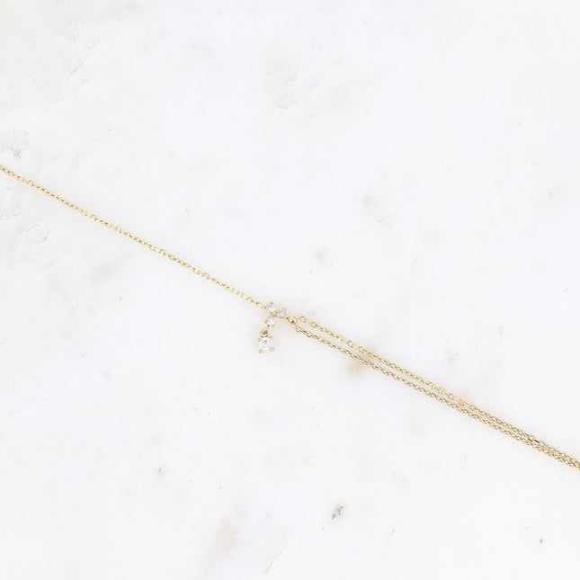 Bracelet - small pendant with cubic zirconia