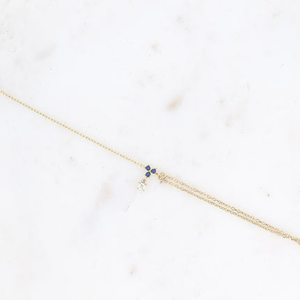 Bracelet - petit pendentif avec oxydes de zirconium