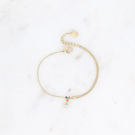 Bracelet - petit pendentif avec oxydes de zirconium