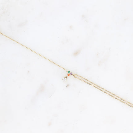 Bracelet - petit pendentif avec oxydes de zirconium