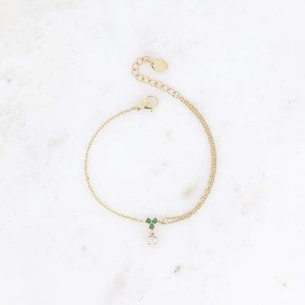 Bracelet - petit pendentif avec oxydes de zirconium