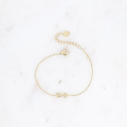 Bracelet - symbole infini avec oxydes de zirconium