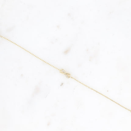 Bracelet - symbole infini avec oxydes de zirconium