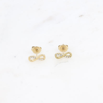 Boucles puces - symbole infini avec oxydes de zirconium
