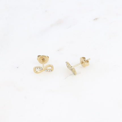 Boucles puces - symbole infini avec oxydes de zirconium