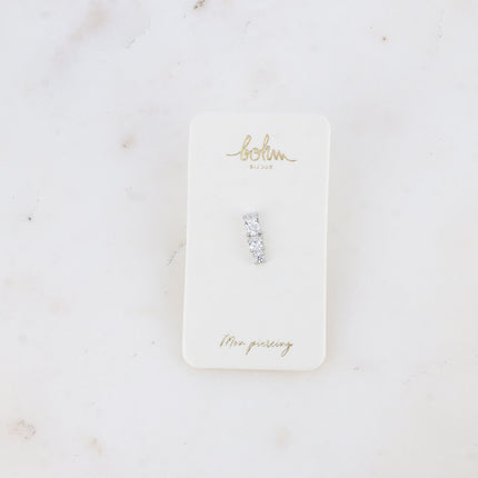 Piercing - 3 oxydes de zirconium, ovale et ronds