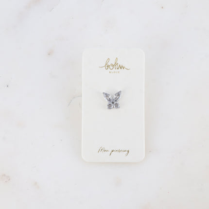 Piercing - papillon avec oxydes de zirconium